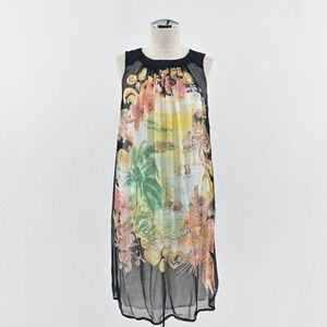 Anthropologie Varese Silk Dress Size 2 Floral Lined Sleeveless Moulinette Soeurs